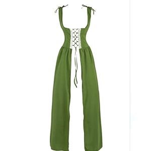 Green Sleeveless Bodice, Dress, Renaissance, Mideval Costume